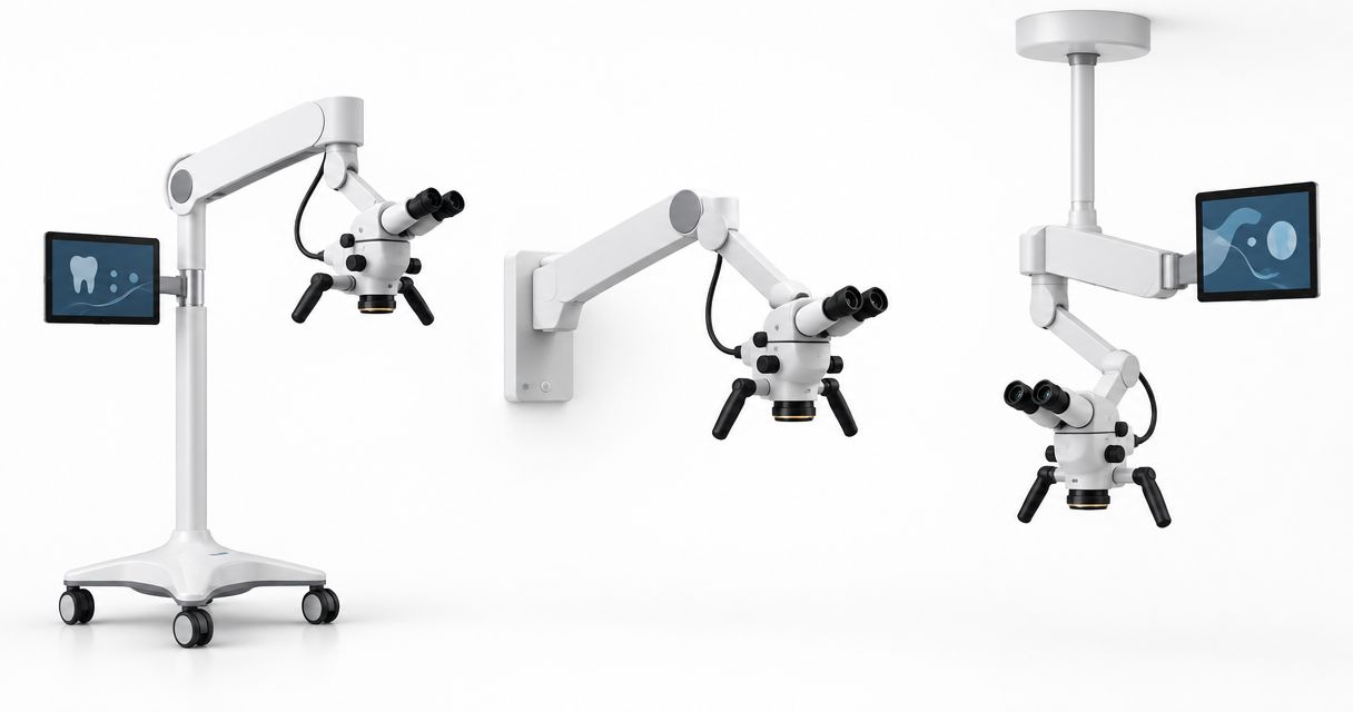 Dental microscope mounts: floor, wall or ceiling?