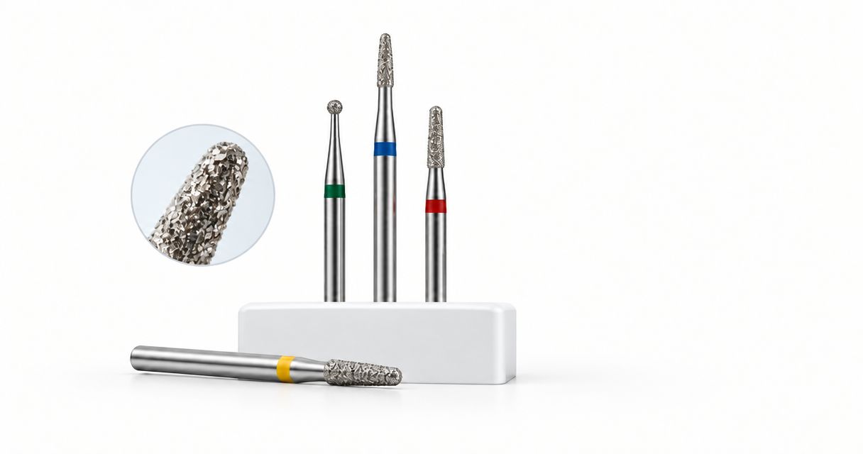 Diamond dental burs for IPR: dimensions and access to compare