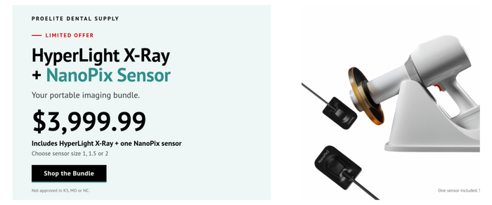 HyperLight X-Ray + NanoPix Sensor Bundle limited offer banner